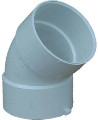 PVC Pipe Sewer Drain Elbow, 45-Degree, 6 In.
