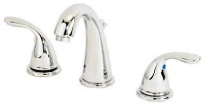 Widespread Lavatory Faucet With Pop-Up, 2 Lever Handle, Chrome
