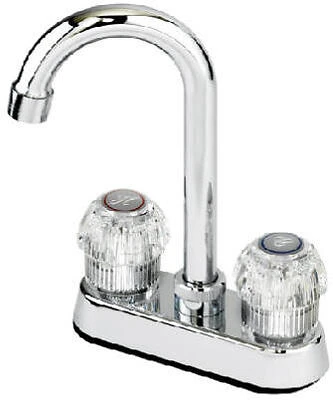 Bar Faucet, 2 Acrylic Handles, Chrome