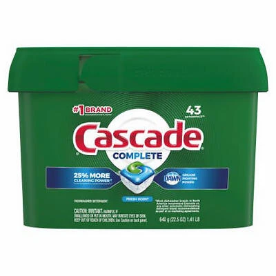 Cascade Complete ActionPacs Dishwasher Pods – Fresh Scent, 43‑Count