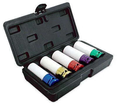 Impact Socket Set, Thin Wall, 1/2-In., 5-Pc.