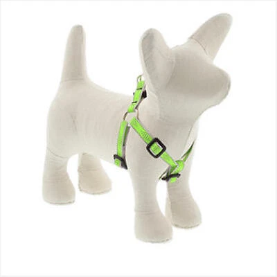 Step-In Puppy & Small Dog Harness, Reflective Green Diamond Pattern, 1/2 x 12 - 18-In.