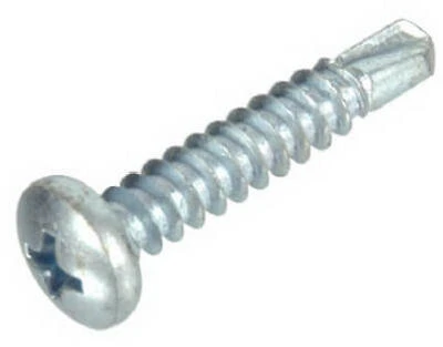 Self-Drilling Screws, Phillips Pan Head, #8-18 x 1-In., 100-Pk.