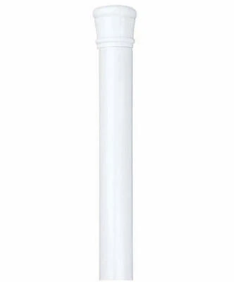 Shower Curtain Tension Rod, White, 41 to 76 In.