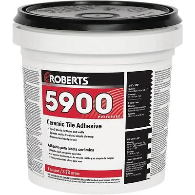 QEP 5900-1 Off‑White Ceramic Tile Adhesive – 1‑Gallon Ready‑Mix Mastic