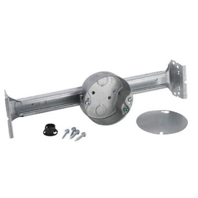 Southwire 54151-CFBH Galvanized Steel Ceiling Fan Junction Box, 4 Knockout