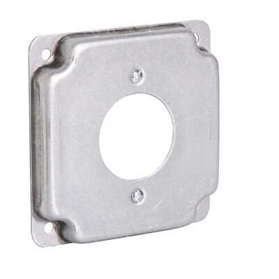 Industrial 4" x 4" Galvanized Steel Work Cover – 1‑Gang Square Plate