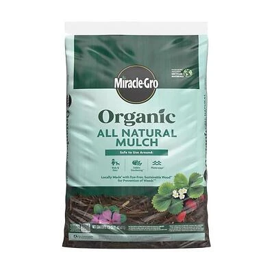 Miracle-Gro 88559436 Organic Natural Mulch, 1.5 Cu. Ft.