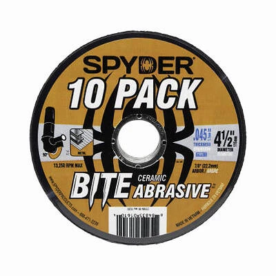 Metal Cut-Off Wheel, Type 1, 7/8 In. Arbor, 4-1/2 In., 10-Pk.