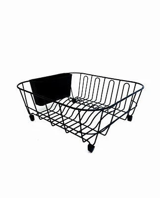 Dish Drainer, Black, 14.1 x 12.4 In.