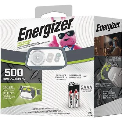 Energizer ENY25A32P 500‑Lumen LED Headlamp – AAA Alkaline & Lithium‑Ion Power