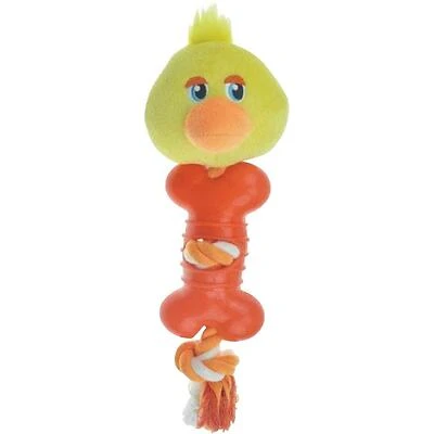 Pet Park Blvd US2216 Multi‑Color Roper Duck Dog Toy – Rope, Chew & Plush Combo