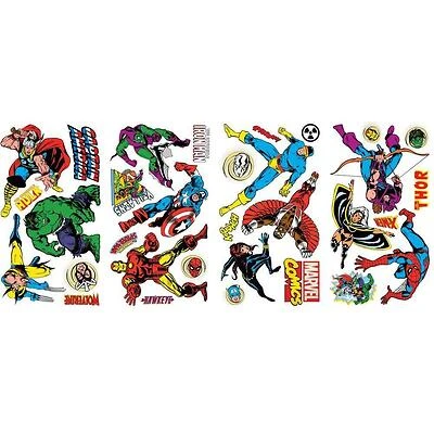 5 in. x 11.5 in. Marvel Classics Peel and Stick Wall Decals