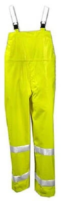 Comfort-Brite High-Visibility Overalls, Lime Yellow PVC/Polyester, XXL