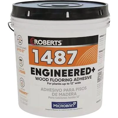 Roberts 1487‑4 Beige Floor Adhesive – 4‑Gal Acrylic Latex Paste