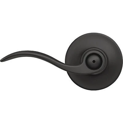 Matte Black Schlage Accent Series F40GACC622 Privacy Lever for Bedroom & Bath Doors