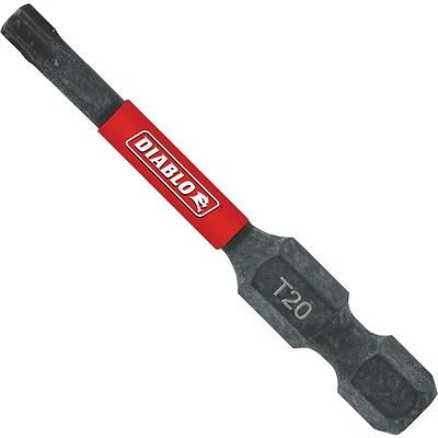 Diablo DT202B 2‑in. T20 Torx Driver Bit – 1/4‑in. Hex Shank, Impact‑Ready