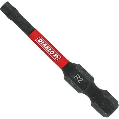 Diablo 2‑in Square Drive Bit #2 – 1/4‑in Hex Shank, Impact‑Ready