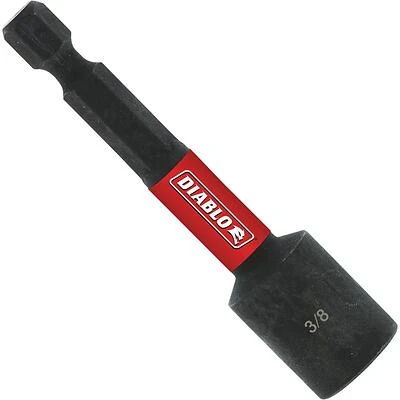 Diablo Magnetic Nutsetter DNTSL38B – 3/8‑in Drive, 2‑9/16‑in Length, 1/4‑in Hex Shank