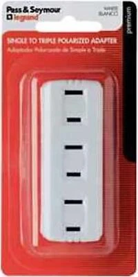 Pass & Seymour 15A White Triple Plug In Adapter