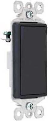 Pass & Seymour radiant TM870BKCC10 Decorator Paddle Switch, 15 A, 120/277 VAC, SPST, Thermoplastic Housing Material
