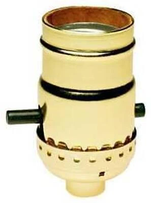Legrand 6098PGCC20 Lamp Holder, 2 in W x 2-1/2 in H Dimensions, 250 V, 660 W, Brass/Metal Housing Material