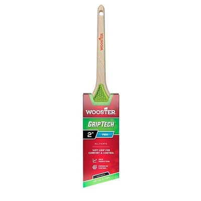 Wooster 5400-2 GripTech Angle Paint Brush, Firm Thin, Polyester Blend, 2 In.