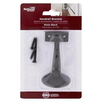 National Hardware N830-593 Matte Zinc Handrail Bracket, Surface-Mount
