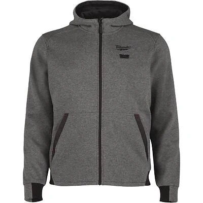 Milwaukee M12 XL Men's Heated Hoodie – Gray Full‑Zip Workwear