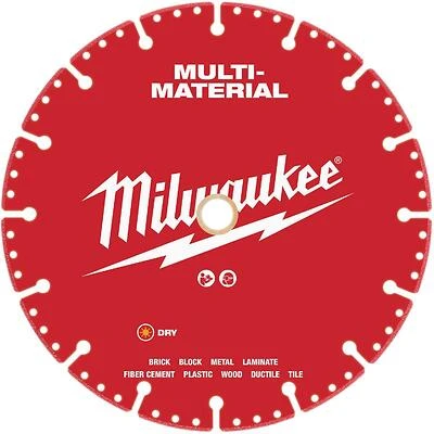 Milwaukee 9‑Inch Diamond Cutting Saw Blade – 7/8‑Inch Arbor, Segmented Rim