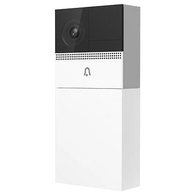 Feit Wireless Smart Video Doorbell – White Plastic, Wi‑Fi Enabled Doorbell Camera