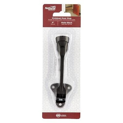 National Hardware 238 Series Matte Zinc Door Stop – 2‑7⁄32″ Projection, Kick‑Down Design