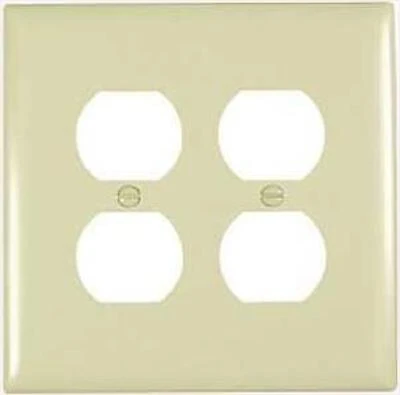 Pass & Seymour Ivory Double Duplex Nylon Wall Plate