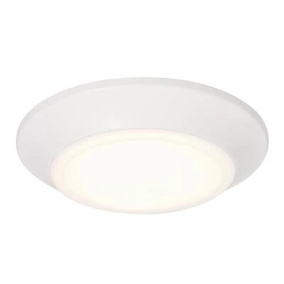 Westinghouse 6133700 Makira Frost White Flush-Mount Ceiling Light, 1 In. H x 6 In. W