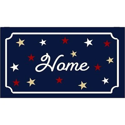 Rockport Americana Star‑Stitched Coir Doormat – 18×30 in Weather‑Resistant Outdoor Rug