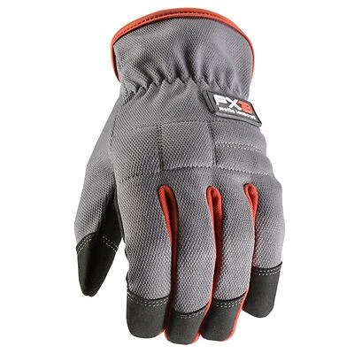 Wells Lamont 7862XL Men's XL Padded Work Gloves, Touchscreen-Ready, Black/Gray