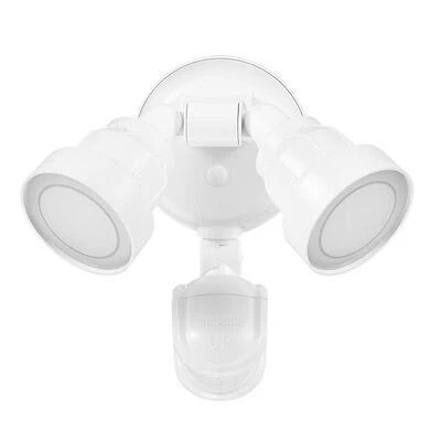Globe 17000201 LED Security Flood Light – 15W, 1400‑Lumen, 180° Motion Sensor, Dual‑Mount, 120 V