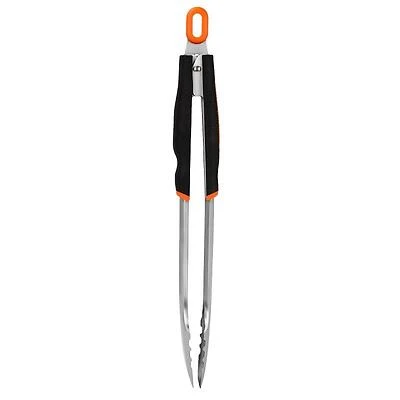 Locking Grill Tongs, Stainless Steel