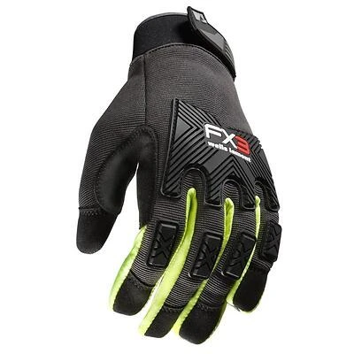 Wells Lamont Men's Reinforced Thumb Work Gloves – Adjustable Wrist, Black, Size L