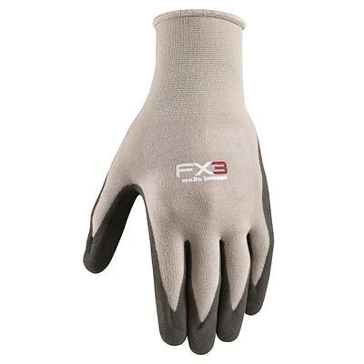 Wells Lamont FX3 Series 448-M Breathable Men’s Work Gloves – Black/Gray with Elastic Knit Cuff