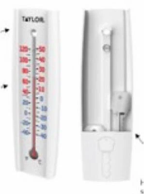 Outdoor Thermometer & 2 Key Hideaway Holder