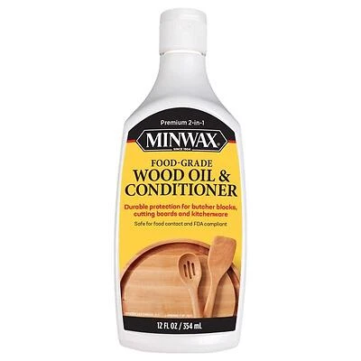 Minwax 47900000 Food-Safe Clear Wood Oil & Conditioner, 12 oz