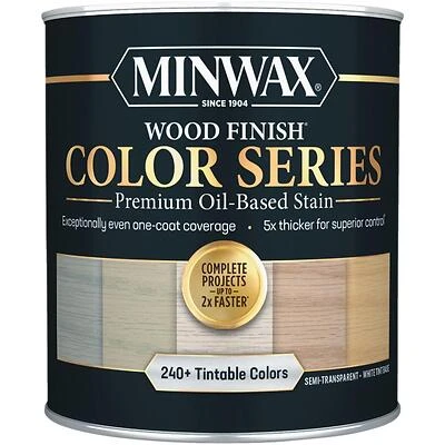 Minwax Semi-Transparent White Interior Wood Stain – 1 qt Liquid