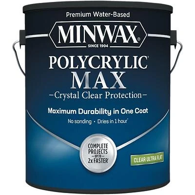 Minwax Polycrylic Ultra Flat Clear Interior Wood Stain – 1 Gallon