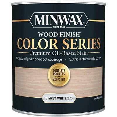 Minwax Simply White Semi-Transparent Interior Wood Stain – 1 Quart