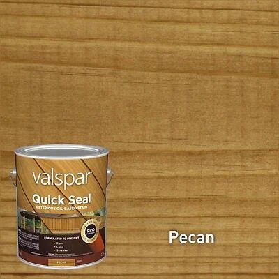 Valspar VL1028012-16 Pecan Semi-Transparent Exterior Wood Stain, 1 Gal