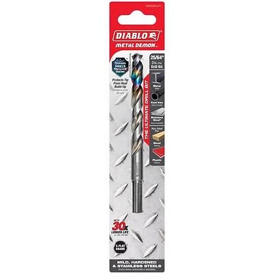 Diablo Metal Demon 25/64‑in. Stainless Steel Twist Drill Bit – 5.2 in. Length, 3‑Flat Shank