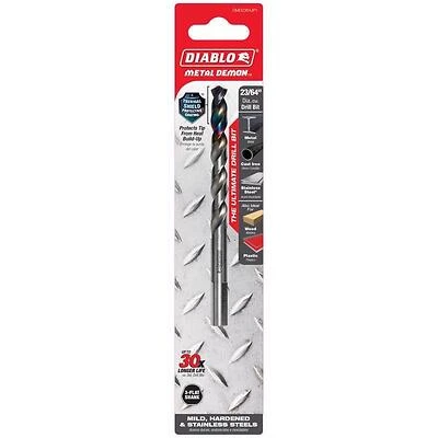 Diablo Metal Demon 23/64" Stainless Steel Twist Drill Bit – 3‑Flat Shank, 4.9" Length, 1‑Piece