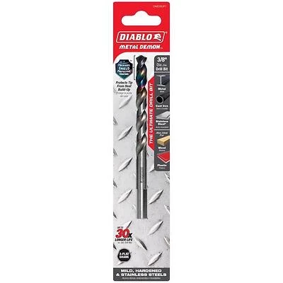 Diablo Metal Demon 3/8" x 5.2" Stainless Steel Drill Bit with 3-Flat Shank