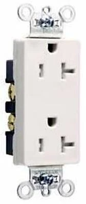 Pass & Seymour Decorator Outlet, Heavy-Duty, Almond, 20-Amp